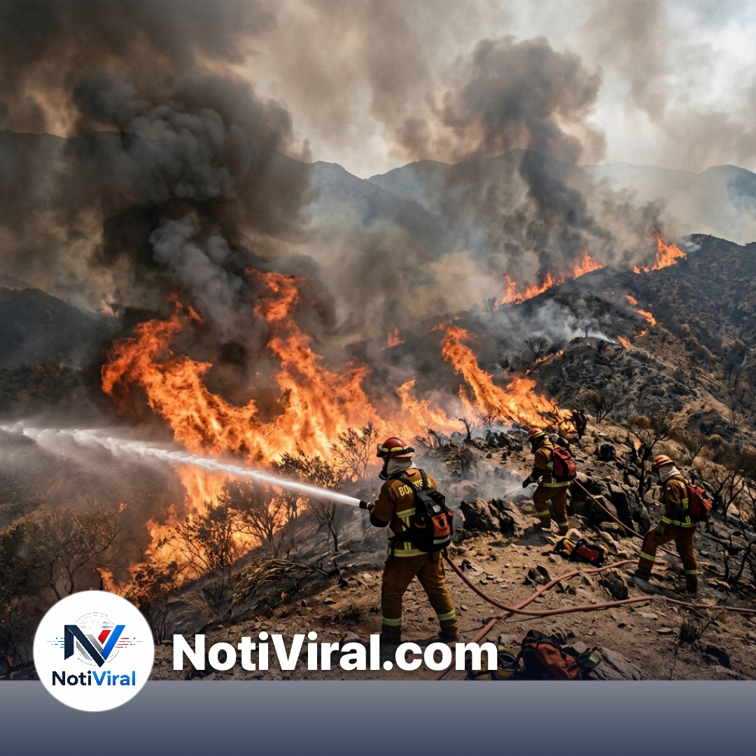 Un incendio fuera de control ya consumió casi 900 hectáreas en La Rioja